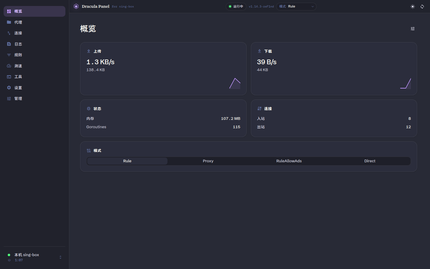 DracPanel overview